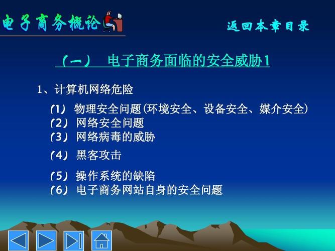 电子商务面临的安全威胁 1 1,计算机网络危险