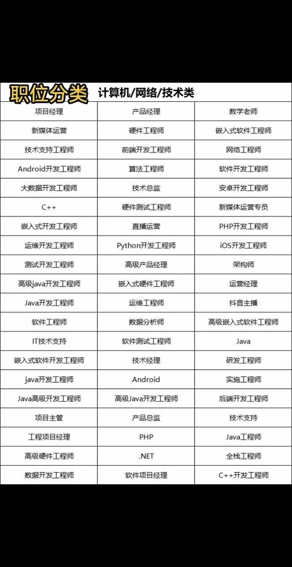 计算机,网络,技术类职位汇总#数据可视化 #数字化转型 #企 - 抖音